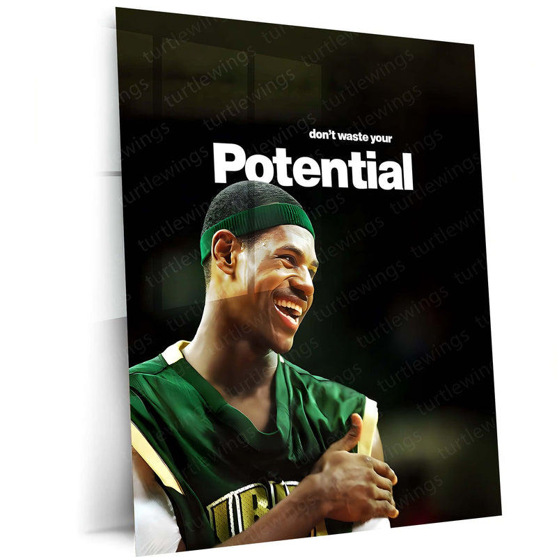 Quote Metal Poster | LeBron James – Don’t Waste Your Potential Metal Frame  Greatness Responsibility & Championship Mindset Basketball Wall Art | Elite Standards Quote Metal Poster