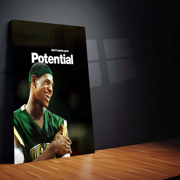 Quote Metal Poster | LeBron James – Don’t Waste Your Potential Metal Frame  Greatness Responsibility & Championship Mindset Basketball Wall Art | Elite Standards Quote Metal Poster