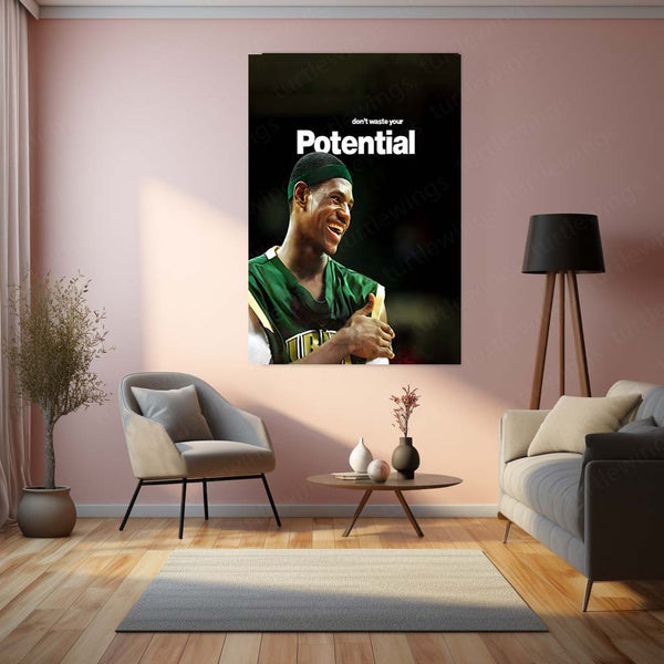 Quote Metal Poster | LeBron James – Don’t Waste Your Potential Metal Frame  Greatness Responsibility & Championship Mindset Basketball Wall Art | Elite Standards Quote Metal Poster