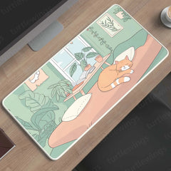 Sleepy Large Deskmat - Premium XL & XXL Gaming Mouse Pad - TURTLEWINGS 