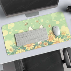 Sunflower Large Deskmat - Premium XL & XXL Gaming Mouse Pad - TURTLEWINGS 