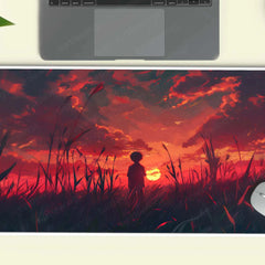 Red Large Deskmat - Premium XL & XXL Gaming Mouse Pad - TURTLEWINGS 