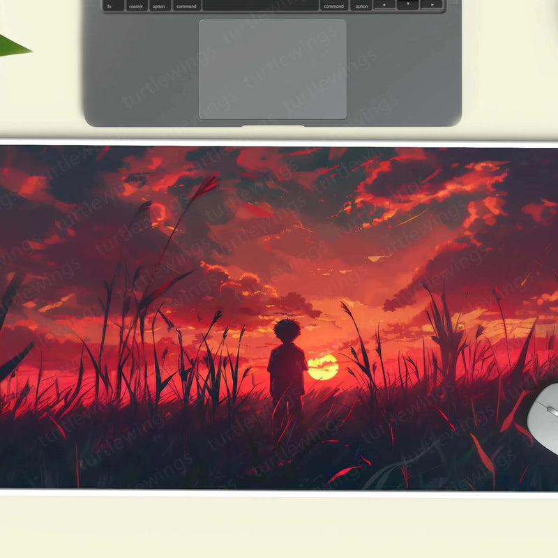 Red Large Deskmat - Premium XL & XXL Gaming Mouse Pad - TURTLEWINGS 