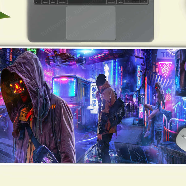 Cyberpunk01-Copy Large-Mousepad-(2).Jpg | High-Quality Gaming Deskmat - TURTLEWINGS 