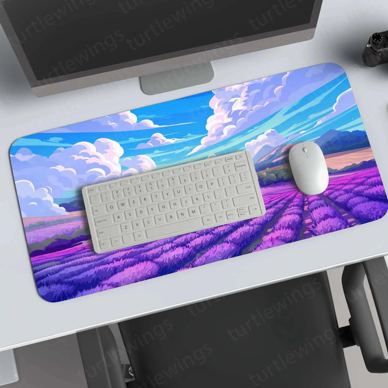 Lavender Large Deskmat - Premium XL & XXL Gaming Mouse Pad - TURTLEWINGS 