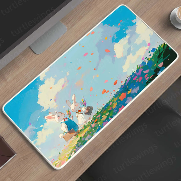 Bunny Large Deskmat - Premium XL & XXL Gaming Mouse Pad - TURTLEWINGS 