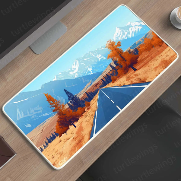 Mountains Large Deskmat - Premium XL & XXL Gaming Mouse Pad - TURTLEWINGS 