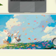 Bunny Large Deskmat - Premium XL & XXL Gaming Mouse Pad - TURTLEWINGS 