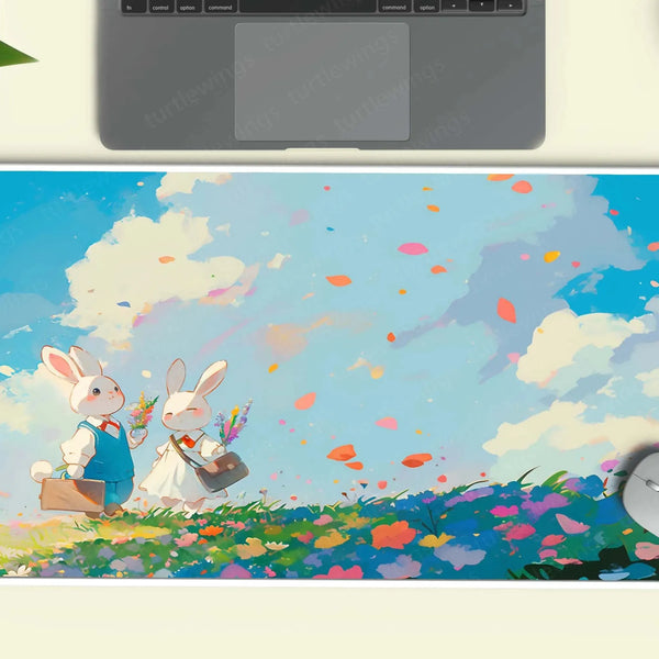 Bunny Large Deskmat - Premium XL & XXL Gaming Mouse Pad - TURTLEWINGS 