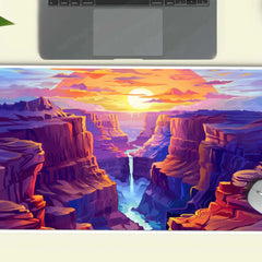 Waterfall Large Deskmat - Premium XL & XXL Gaming Mouse Pad - TURTLEWINGS 