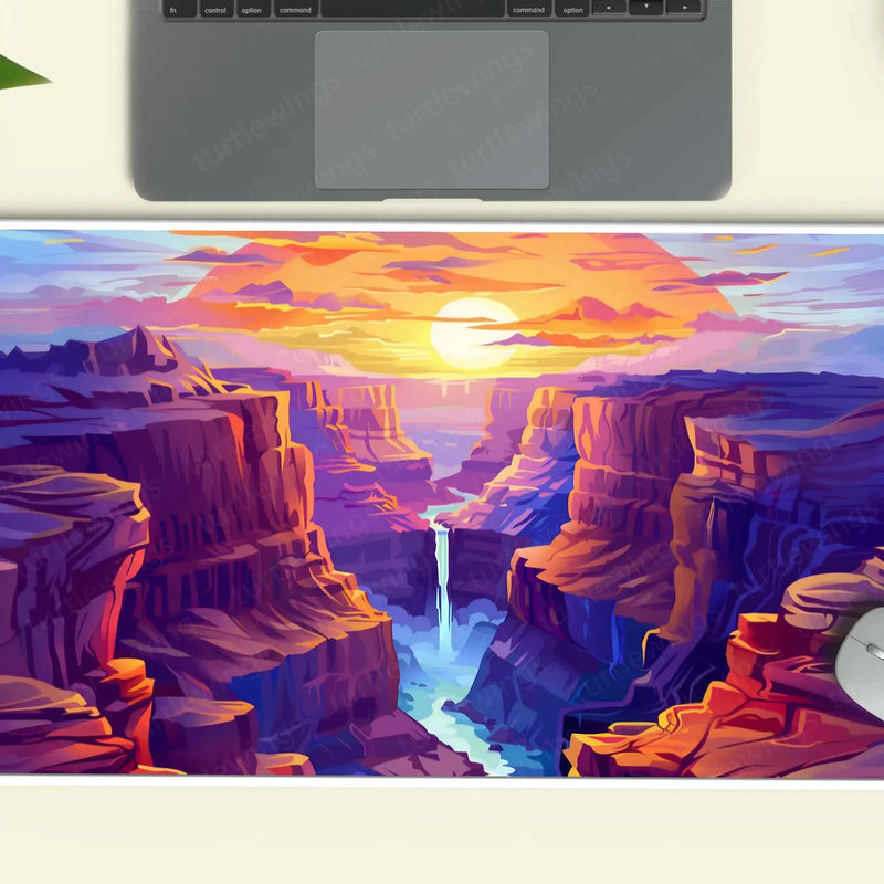 Waterfall Large Deskmat - Premium XL & XXL Gaming Mouse Pad - TURTLEWINGS 