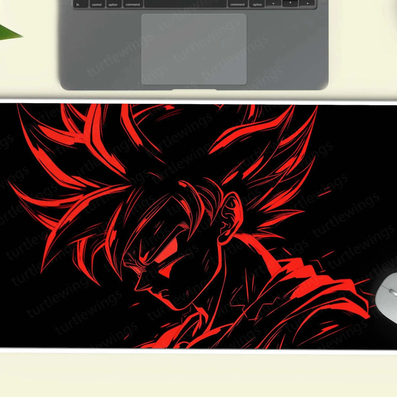 Goku-Red-outline Deskmat - TURTLEWINGS 