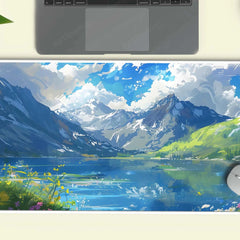 Lake And Mountains Large Deskmat - Premium XL & XXL Gaming Mouse Pad - TURTLEWINGS 