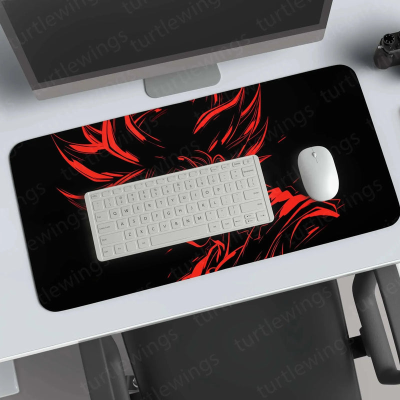 Goku-Red-outline Deskmat - TURTLEWINGS 