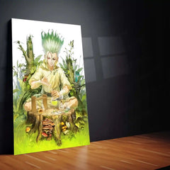 Anime Metal Poster | Dr. Stone – Rebuild the World | Science Mindset Metal Frame Ingenuity • Knowledge • Human Progress Wall Art - TURTLEWINGS 