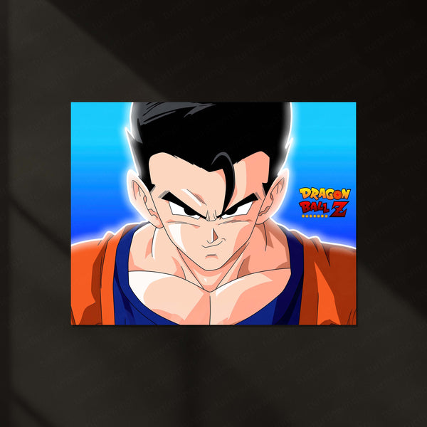 Dragon Ball Z Gohan Neon LED Metal Frame | Anime Warrior Power Poster | DBZ Icon Wall Art