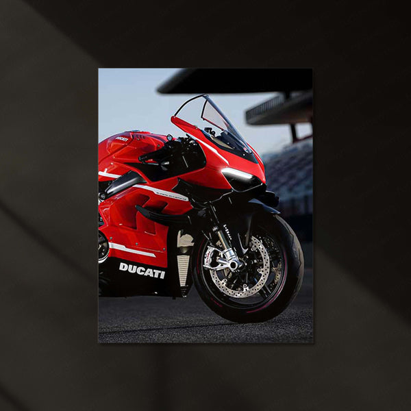 LED | 🏍 Ducati Superleggera V4 Neon LED Metal Poster | Ultimate Superbike Wall Art