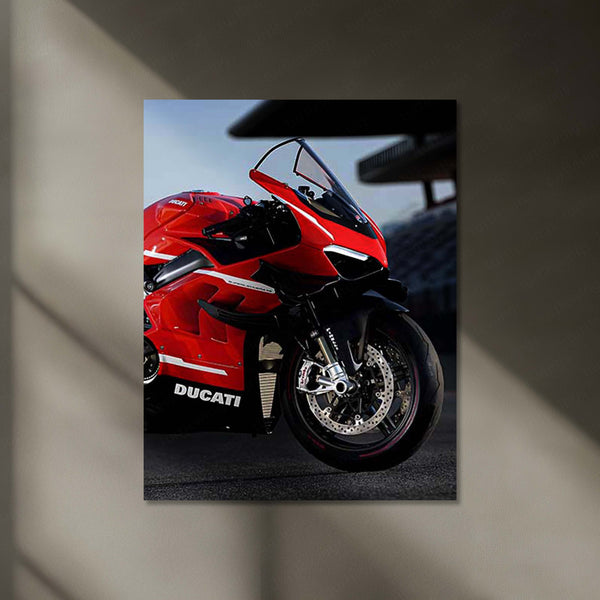LED | 🏍 Ducati Superleggera V4 Neon LED Metal Poster | Ultimate Superbike Wall Art