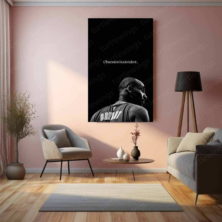 Kobe Bryant Metal Poster | Mamba Mentality Wall Art | Basketball Legend Tribute - TURTLEWINGS 