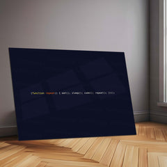 Eat Sleep Code Repeat – Coding Metal Frame | Developer Wall Art | Geeky Programmer Quote Poster in Minimal Tech Style - TURTLEWINGS 