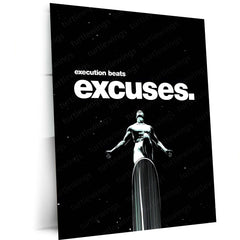 Quote Metal Poster | Silver Surfer – Execution Beats Excuses Metal Frame  Relentless Action & No-Excuse Discipline Wall Art | Cosmic Focus Quote Metal Poster