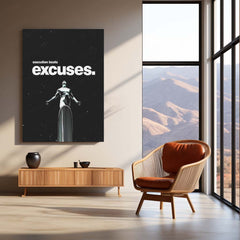 Quote Metal Poster | Silver Surfer – Execution Beats Excuses Metal Frame  Relentless Action & No-Excuse Discipline Wall Art | Cosmic Focus Quote Metal Poster