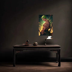 Roronoa Zoro Metal Poster | One Piece Swordsman Wall Art | Anime Warrior Print - TURTLEWINGS 