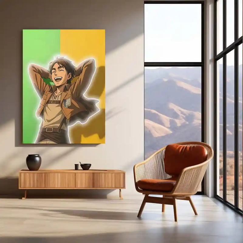 Eren Yeager Neon LED Frame | Attack on Titan Anime Wall Art | Freedom Aesthetic Decor - TURTLEWINGS 