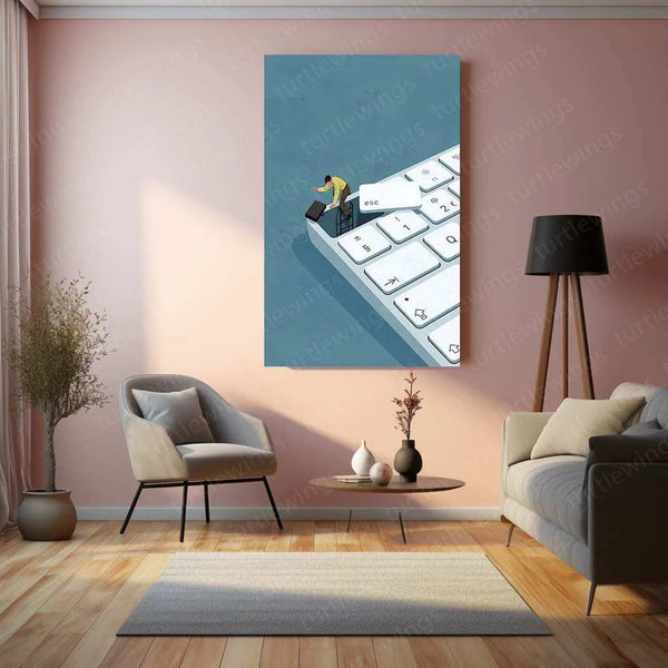 Escape Quote Metal Poster – Motivational & Inspirational Wall Art - TURTLEWINGS 
