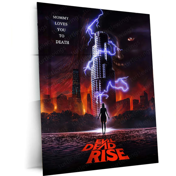 Evil Dead Rise – Mommy Loves You to Death Horror Poster | Cult Classic Metal Wall Frame
