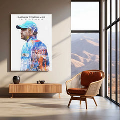 Cricket Metal poster | Sachin Tendulkar Metal Poster – The God of Cricket Wall Art - TURTLEWINGS 