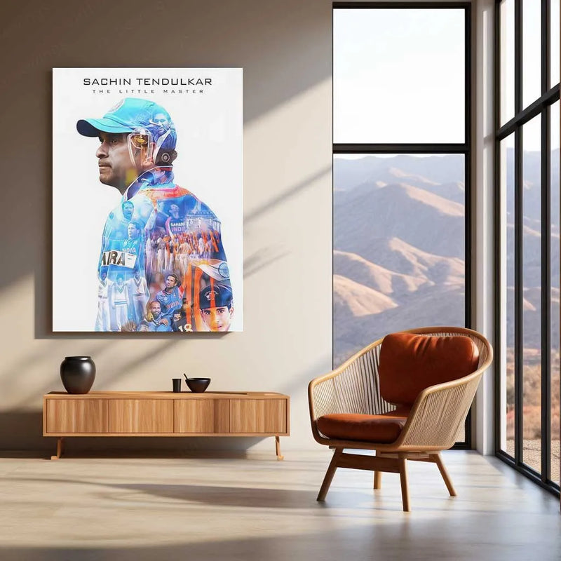 Cricket Metal poster | Sachin Tendulkar Metal Poster – The God of Cricket Wall Art - TURTLEWINGS 