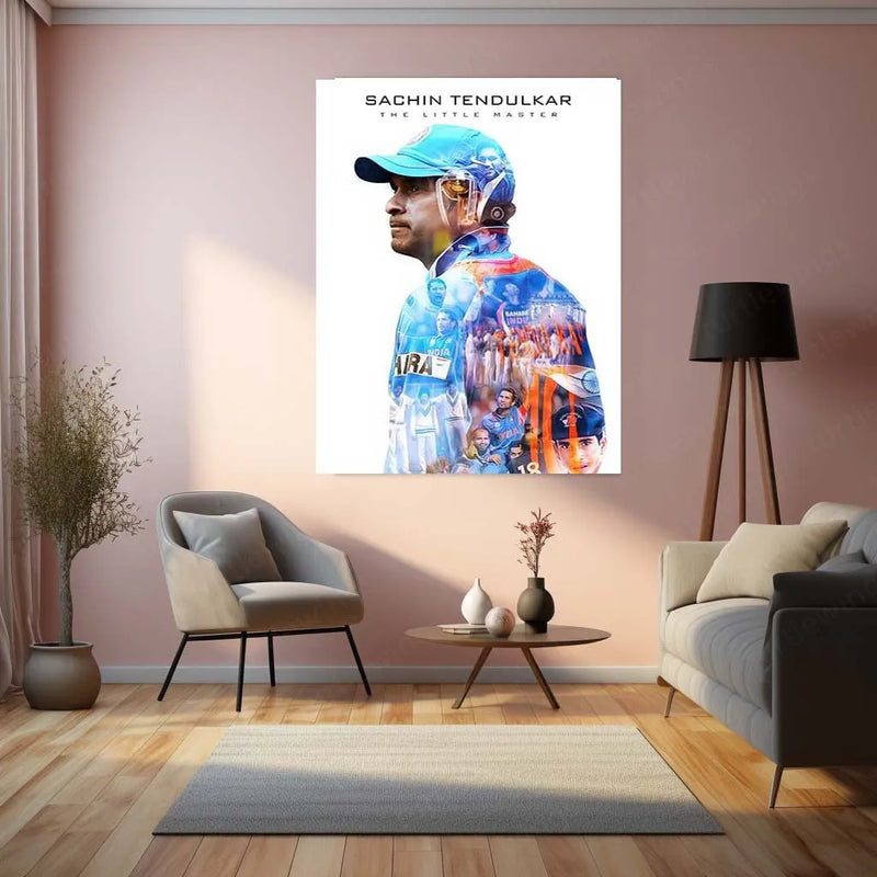 Cricket Metal poster | Sachin Tendulkar Metal Poster – The God of Cricket Wall Art - TURTLEWINGS 