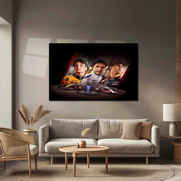 F1 25 Iconic Edition – Metal Frame | Formula 1 Tribute Wall Art | Premium Poster for Racing Enthusiasts & Gamers - TURTLEWINGS 