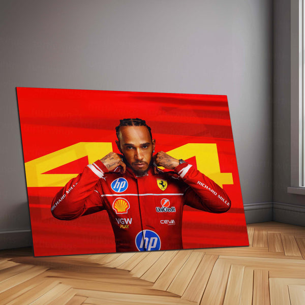 F1 25 – Lewis Hamilton Metal Frame | Formula 1 Legend Wall Art | Racing-Inspired Poster for Fans & Gamers - TURTLEWINGS 