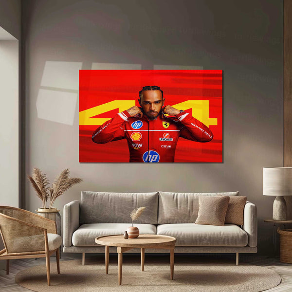 F1 25 – Lewis Hamilton Metal Frame | Formula 1 Legend Wall Art | Racing-Inspired Poster for Fans & Gamers - TURTLEWINGS 