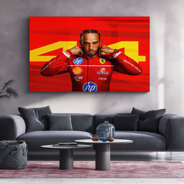 F1 25 – Lewis Hamilton Metal Frame | Formula 1 Legend Wall Art | Racing-Inspired Poster for Fans & Gamers - TURTLEWINGS 