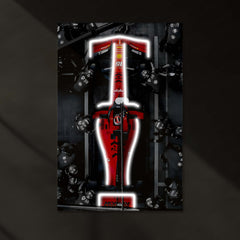 LED | F1 Ferrari Charles Leclerc LED Metal Frame | F1 Racing Art with LED Glow - TURTLEWINGS 