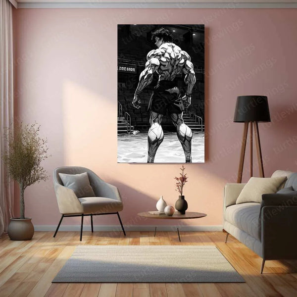 Baki Hanma Metal Poster | Anime Wall Art | Fighting Spirit & Martial Arts Decor 1 - TURTLEWINGS 