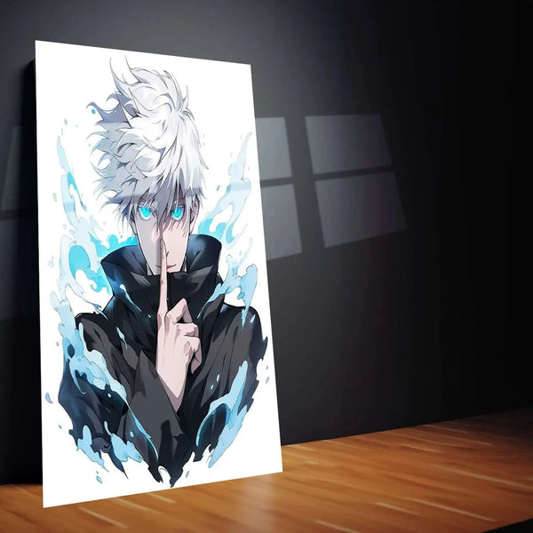 Satoru Gojo Metal Poster | Jujutsu Kaisen Anime Wall Art | Limitless Sorcerer - TURTLEWINGS 