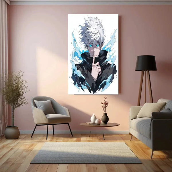 Satoru Gojo Metal Poster | Jujutsu Kaisen Anime Wall Art | Limitless Sorcerer - TURTLEWINGS 