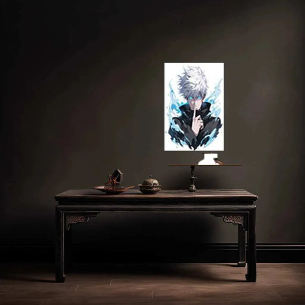 Satoru Gojo Metal Poster | Jujutsu Kaisen Anime Wall Art | Limitless Sorcerer - TURTLEWINGS 