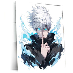 Satoru Gojo Metal Poster | Jujutsu Kaisen Anime Wall Art | Limitless Sorcerer - TURTLEWINGS 