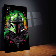 Star Wars Boba Fett Metal Poster | The Legendary Bounty Hunter | Mandalorian Armor - TURTLEWINGS 