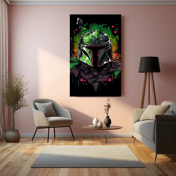 Star Wars Boba Fett Metal Poster | The Legendary Bounty Hunter | Mandalorian Armor - TURTLEWINGS 