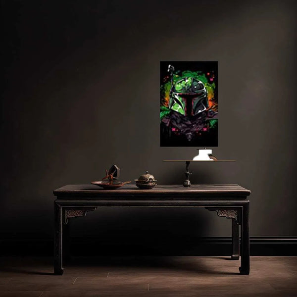 Star Wars Boba Fett Metal Poster | The Legendary Bounty Hunter | Mandalorian Armor - TURTLEWINGS 