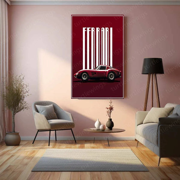 Ferrari F40 Metal Poster | Legendary Supercar Wall Art | Classic Automotive Design - TURTLEWINGS 