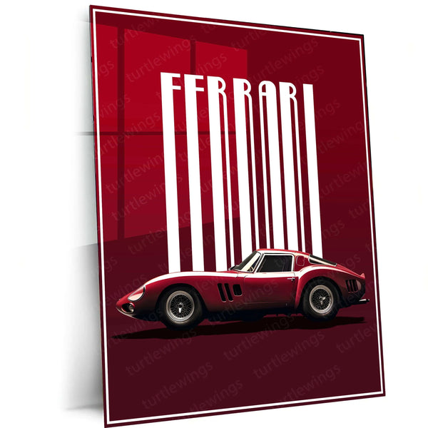 Ferrari F40 Metal Poster | Legendary Supercar Wall Art | Classic Automotive Design - TURTLEWINGS 