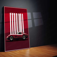 Ferrari F40 Metal Poster | Legendary Supercar Wall Art | Classic Automotive Design - TURTLEWINGS 