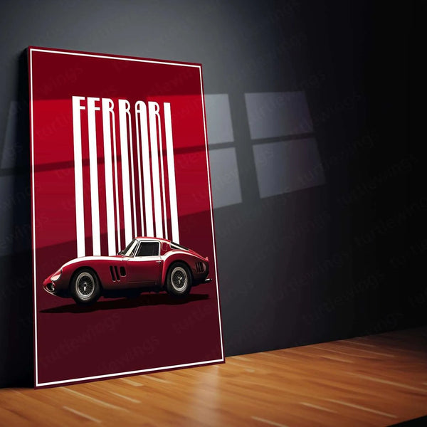 Ferrari F40 Metal Poster | Legendary Supercar Wall Art | Classic Automotive Design - TURTLEWINGS 